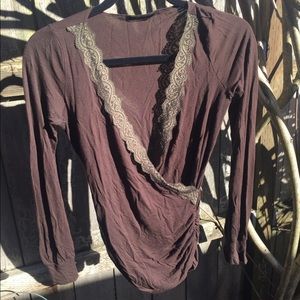 Soprano deep cut long sleeve shirt